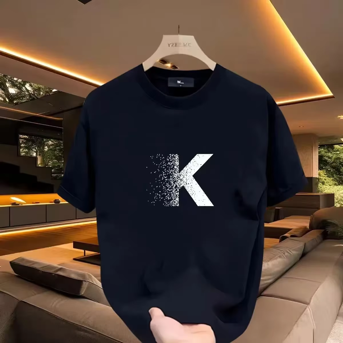 T-shirt d'été à manches courtes pour homme, imprimé sur le thème de la tendance sportive, vêtements