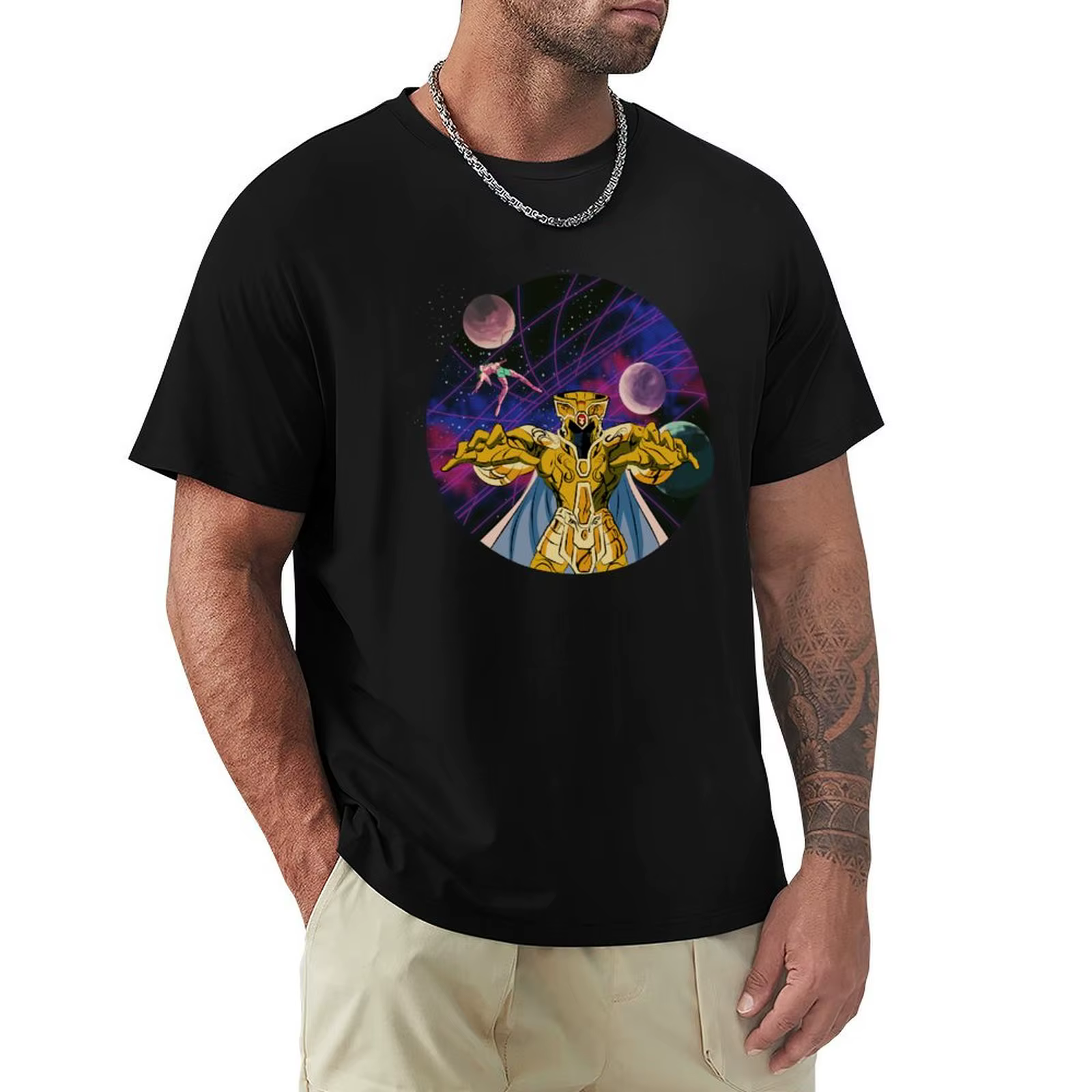 Saga Gemini Saint Seiya T-shirt décontracté à manches courtes pour Noël