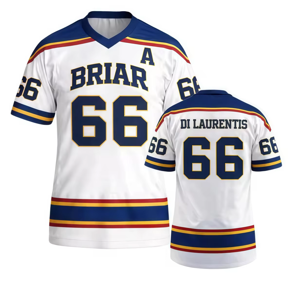 T-shirt unisexe Streetwear Loos de la série V Neck TV Off Campus Briar University Jersey Graham 44 2