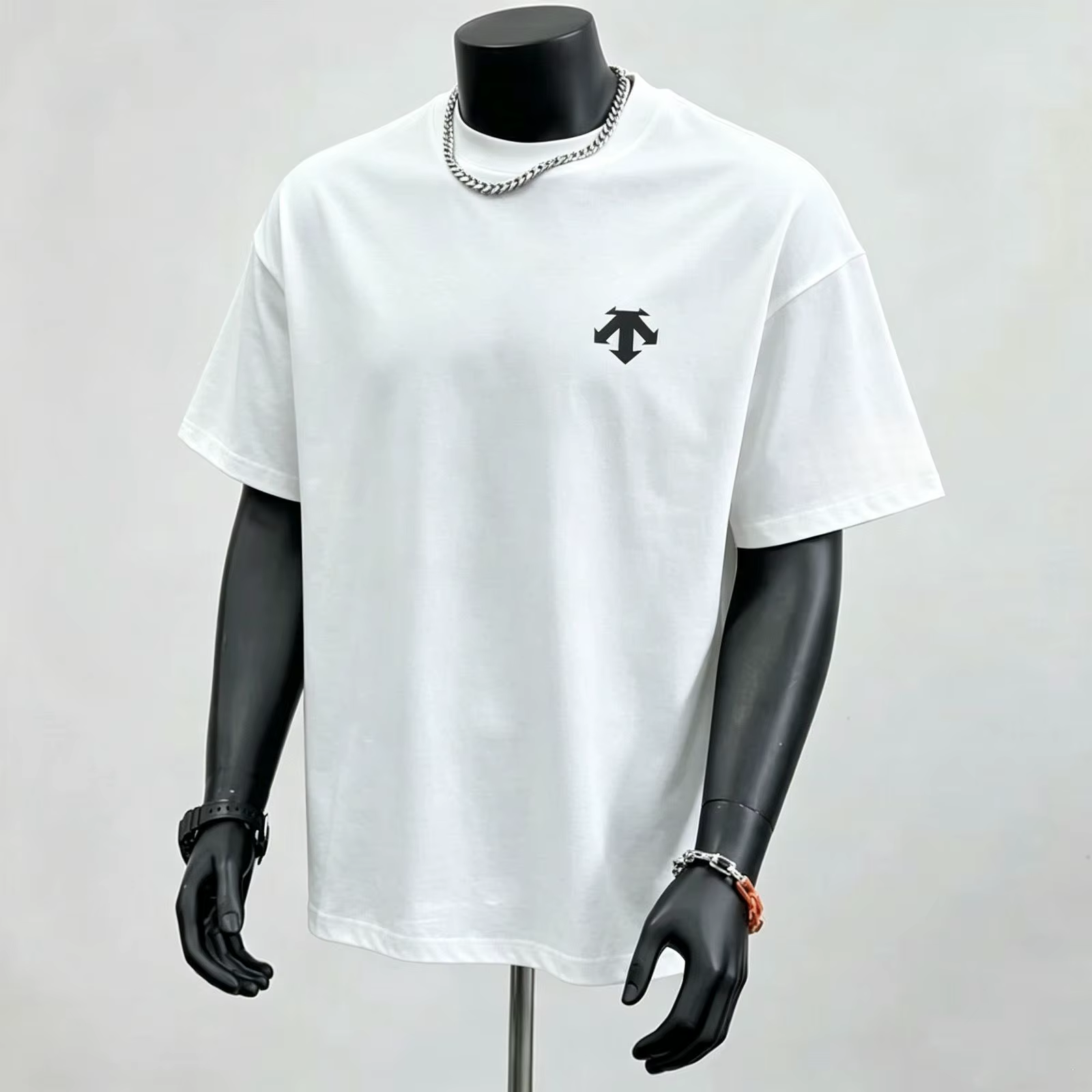 T-shirt pour homme de haute qualité, en coton pur épais, nouveau modèle d'été, avec imprimé, élégant