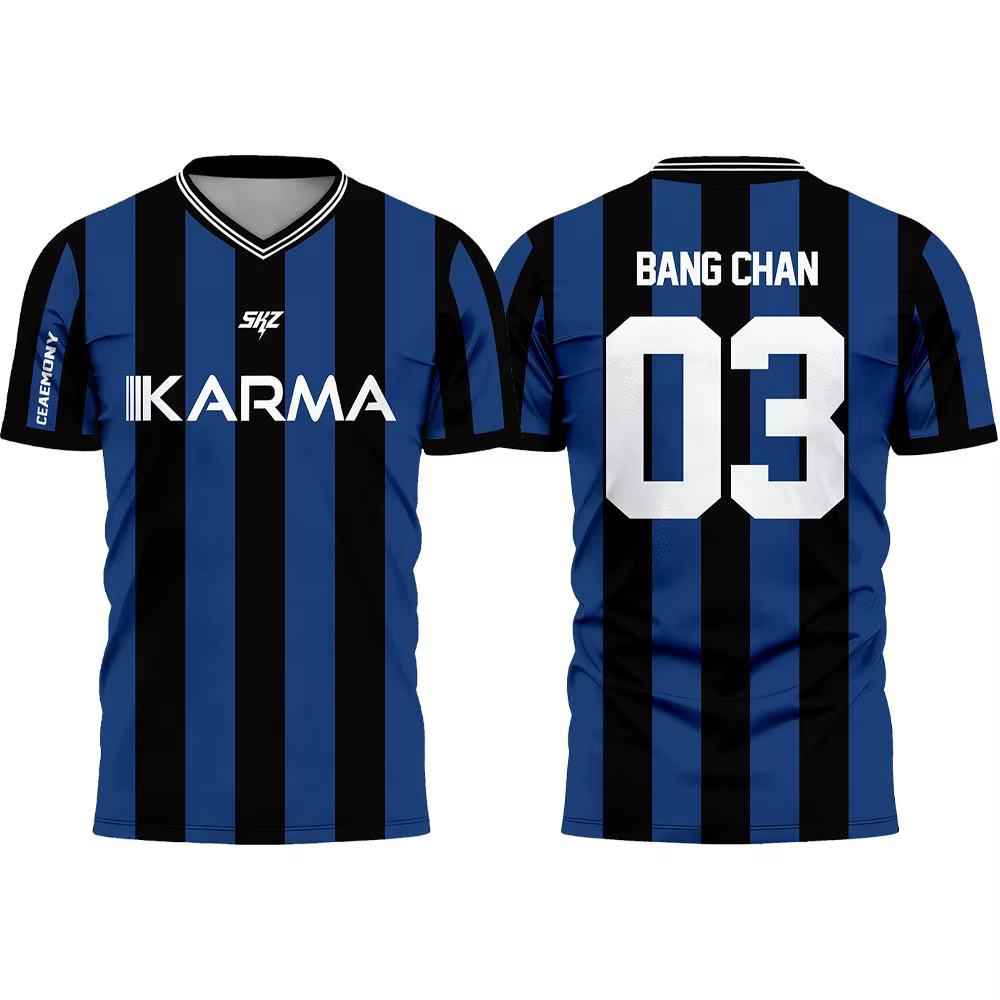 T-shirt 3D à séchage rapide Karma SKZ Hyunjin unisexe enfant homme femme, idéal pour les fans de spo