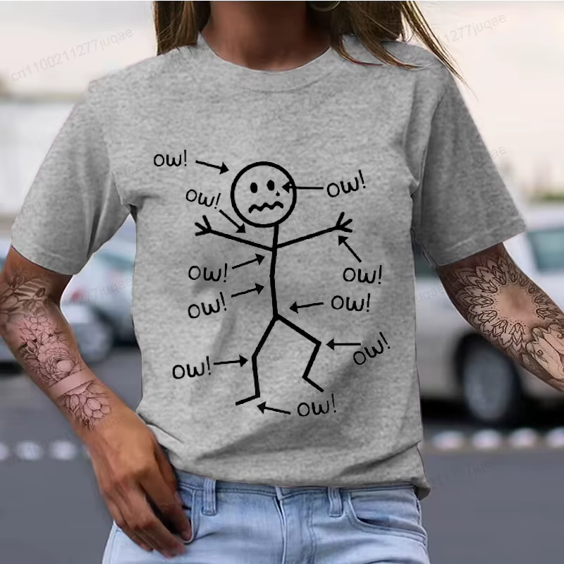 Ow Ow Ow T-Shirt drôle sensibilisation à la douleur chronique T-Shirt femmes T-Shirts mode d'été T-S