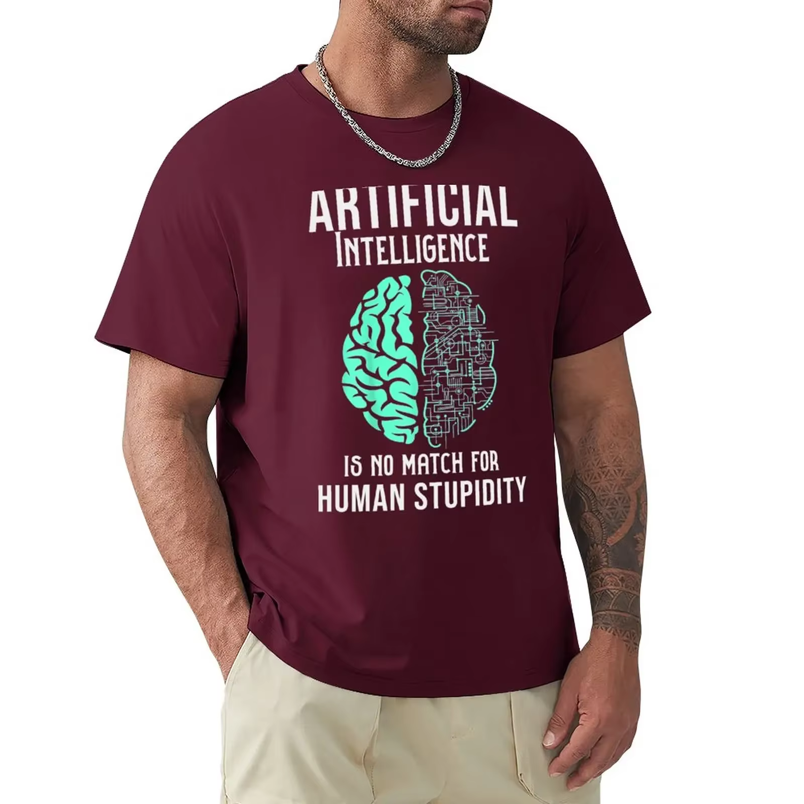T-shirt L'intelligence artificielle ne correspond pas à la stupidité humaine