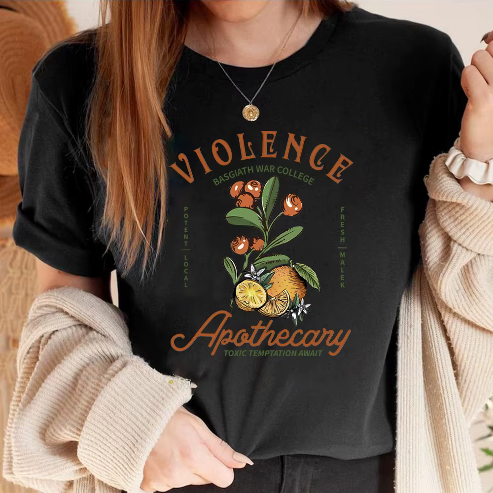 T-shirt épothicaire Sorrengail en verre, chemise Basgiath War imprimés, graphique de la quatrième ai