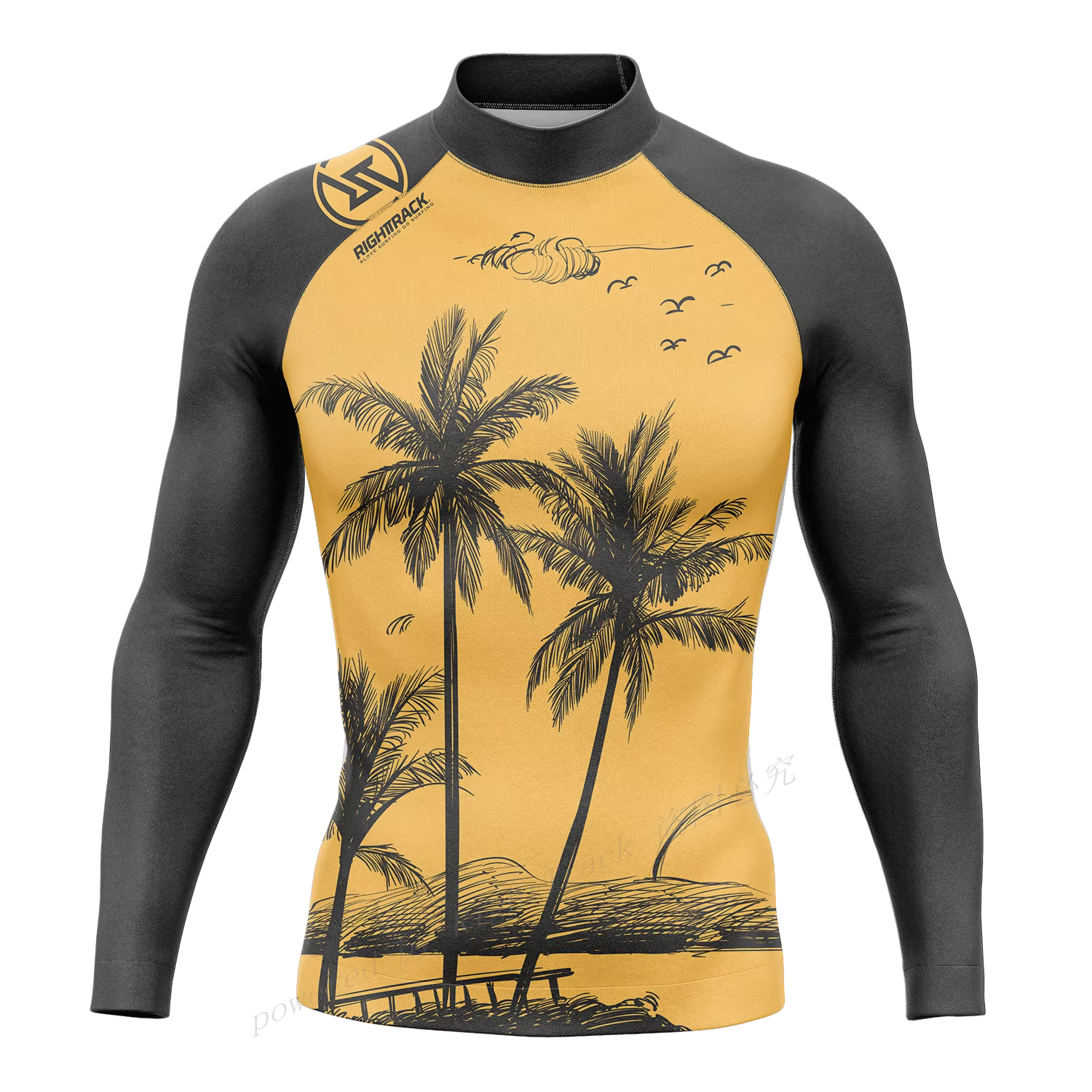 Maillot de surf à manches longues pour homme, rashguard, protection solaire, sweat-shirt de surf, pr