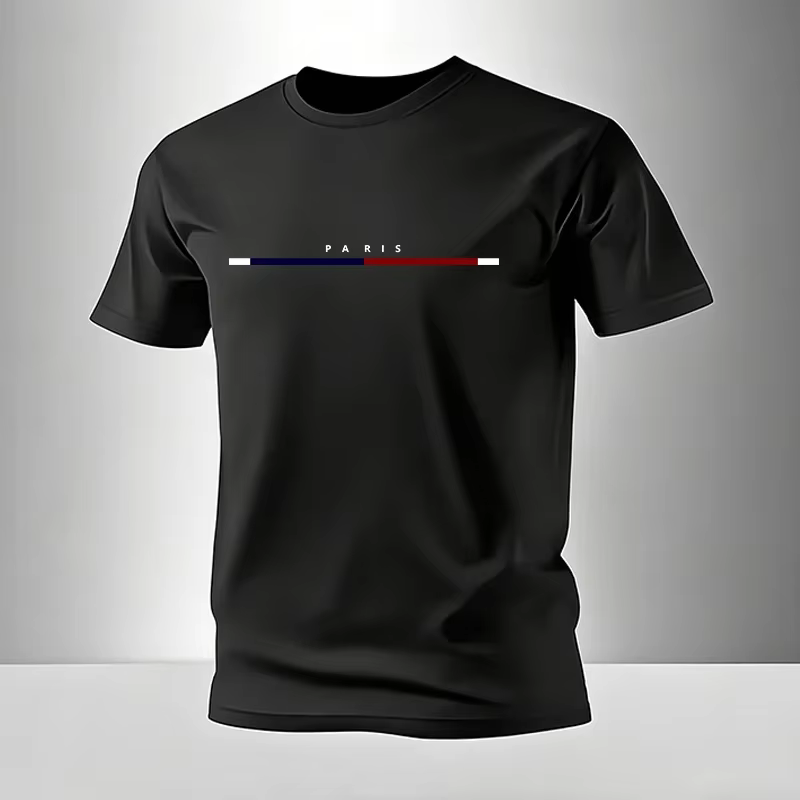 Ensemble homme T-shirt et pantalon de survêtement imprimé Paris, tenue décontractée d'été à manches 