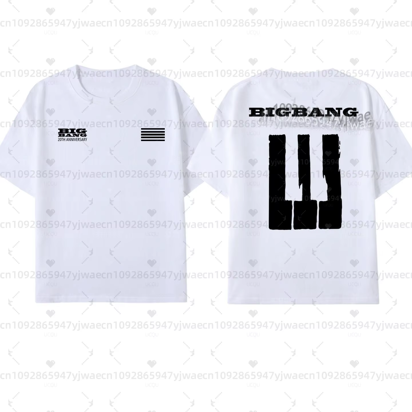 T-shirt du concert du 20e anniversaire des Bigbang, pour les fans de G-Dragon, à manches courtes, un