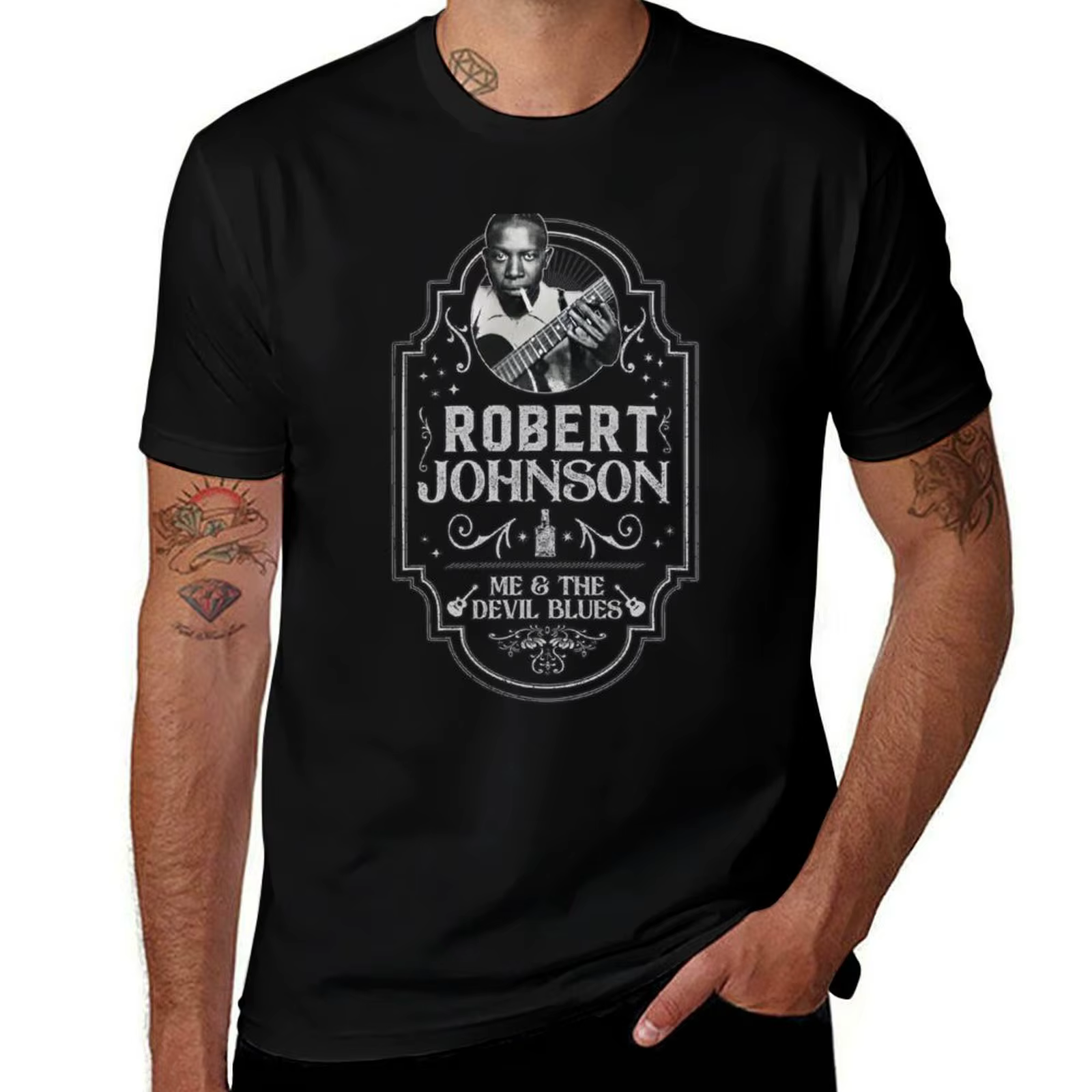 T-shirt personnalisable pour homme, surdimensionné, avec des médicaments mignons, Robert Johson, Moi