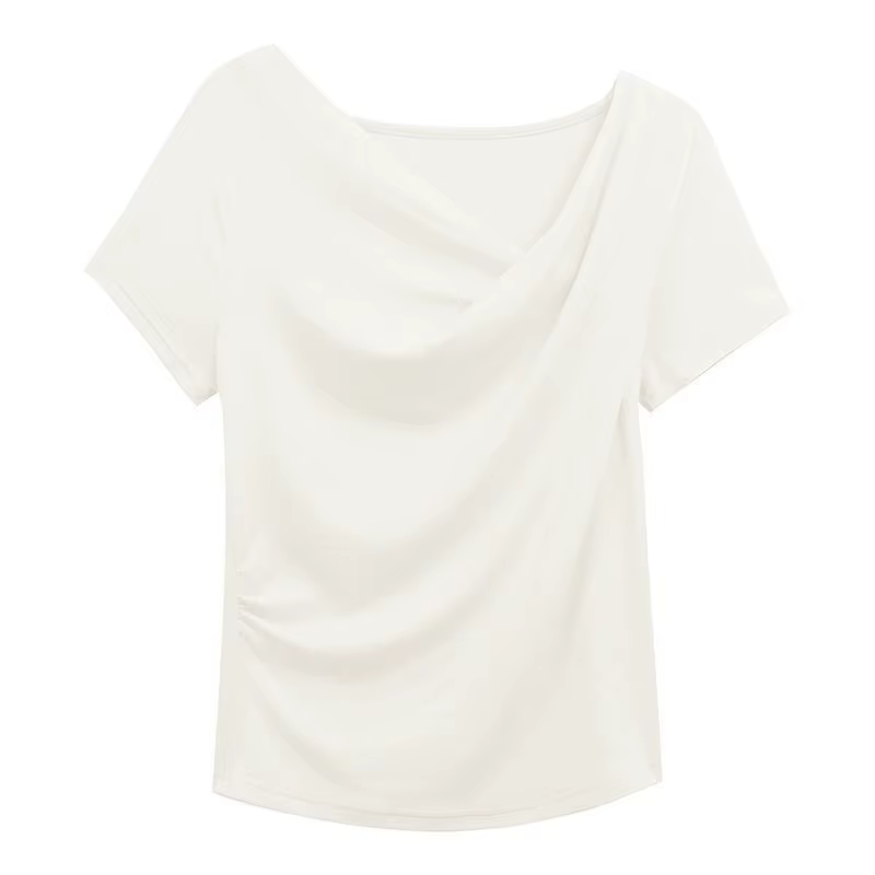 T-shirt à manches courtes Sweet Sister pour femme, coupe ajustée, en fibre de polyester extensible, 