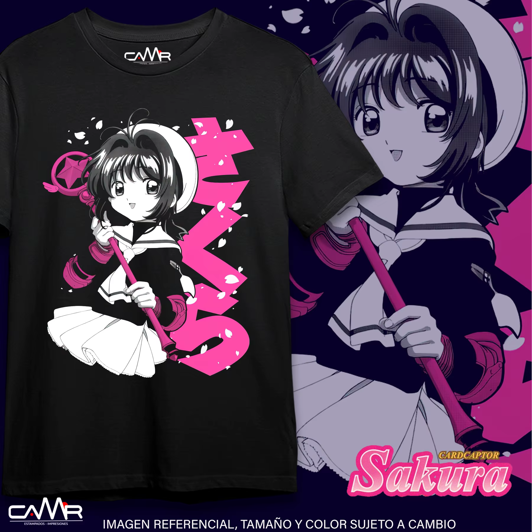 T-shirt Cardcaptor Sakura, anime Kawaii, manga, Waifu, Kero-Chan, cadeau, toutes tailles