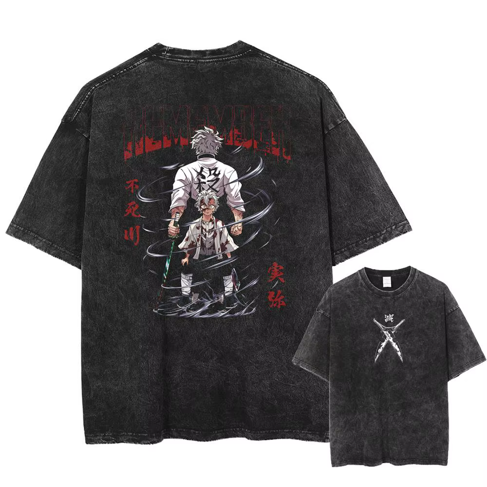 T-shirts d'été pour hommes, vêtements graphiques Demon Slayer Kyoujurou, Harajuku Y2K, surdimensionn