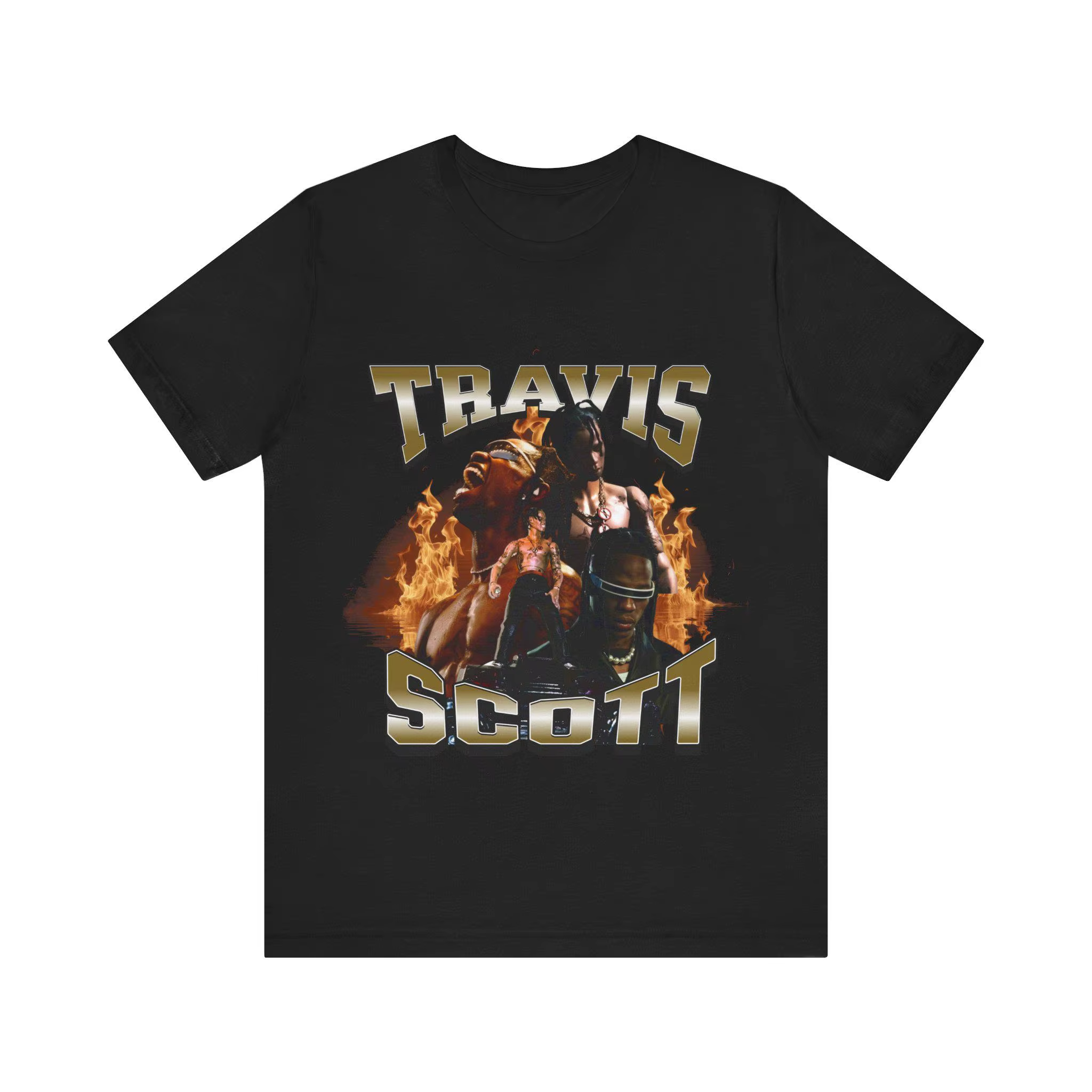 T-shirt graphique Travis Scott, T-shirt vintage Travis Scott, style rap hip hop, été 2026, nouveau t