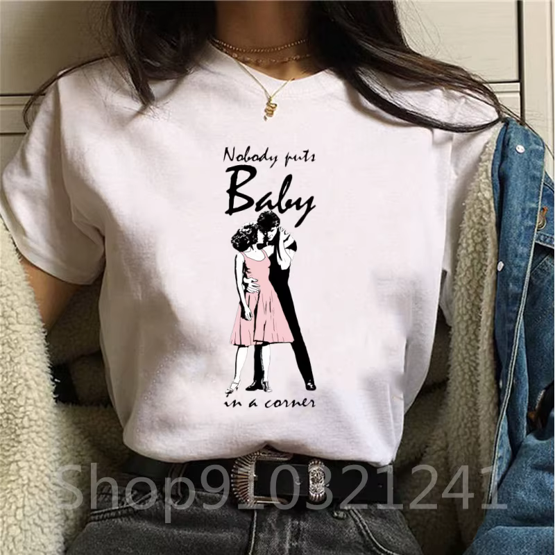 T-shirt manches courtes col rond femme, vintage, humoristique, Y2K