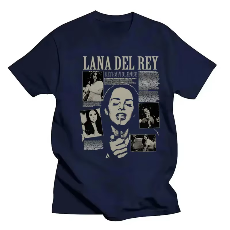 Chanteur Lana Del Rey imprimer t-shirt hommes femmes mode Hip Hop Streetwear Harajuku à manches cour