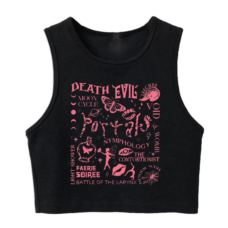 T-shirt court gothique Melanie Martinez pour femme, streetwear, vintage, humoristique, comique
