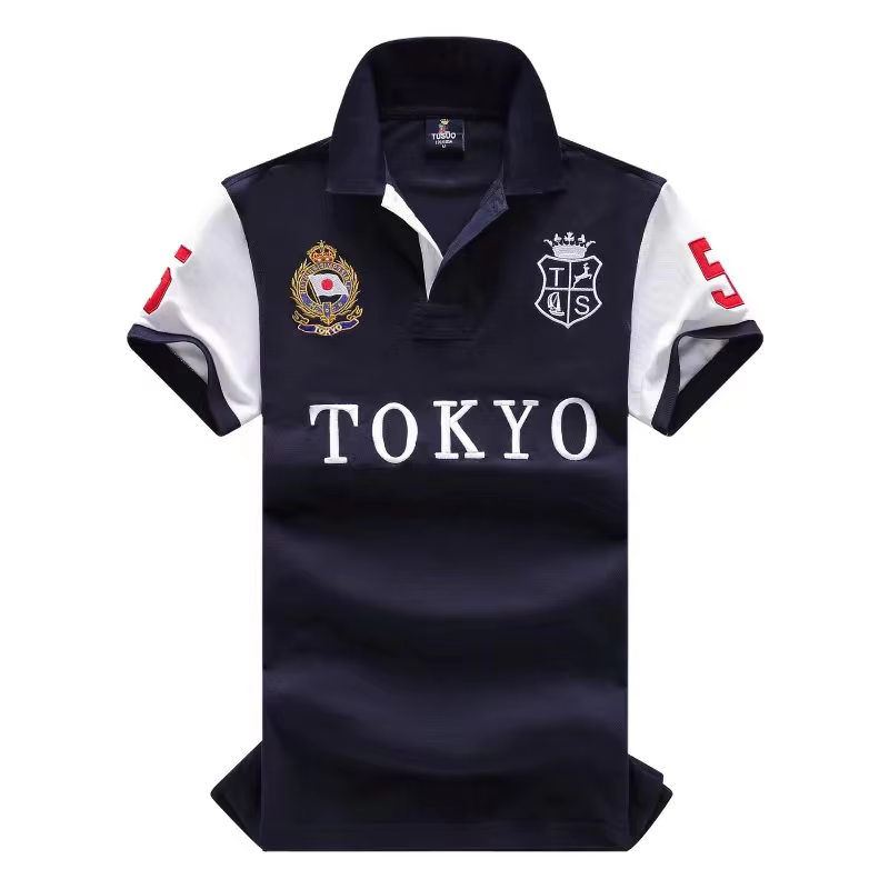 Polo pour homme Tokyo Japon Royal à manches courtes, décontracté, sportif, pour les fêtes, en coton