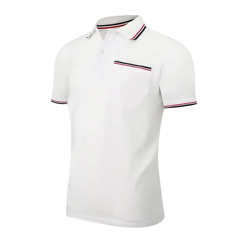 2025 Polo d'été à manches courtes pour hommes, décontracté, respirant, confortable, couleur unie, av