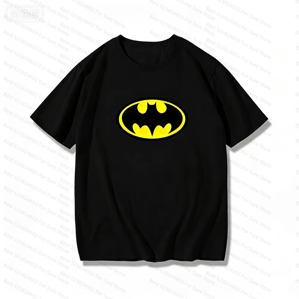 T-shirts Batman Superman Wonder Woman, T-shirt en coton à motif de dessin animé Flash, T-shirt décon