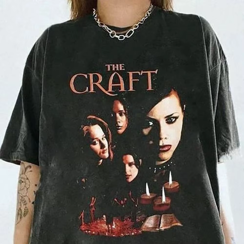T-shirt unisexe décontracté à motif rétro années 90, film d'horreur, jeu de sorcières, nouvelle coll