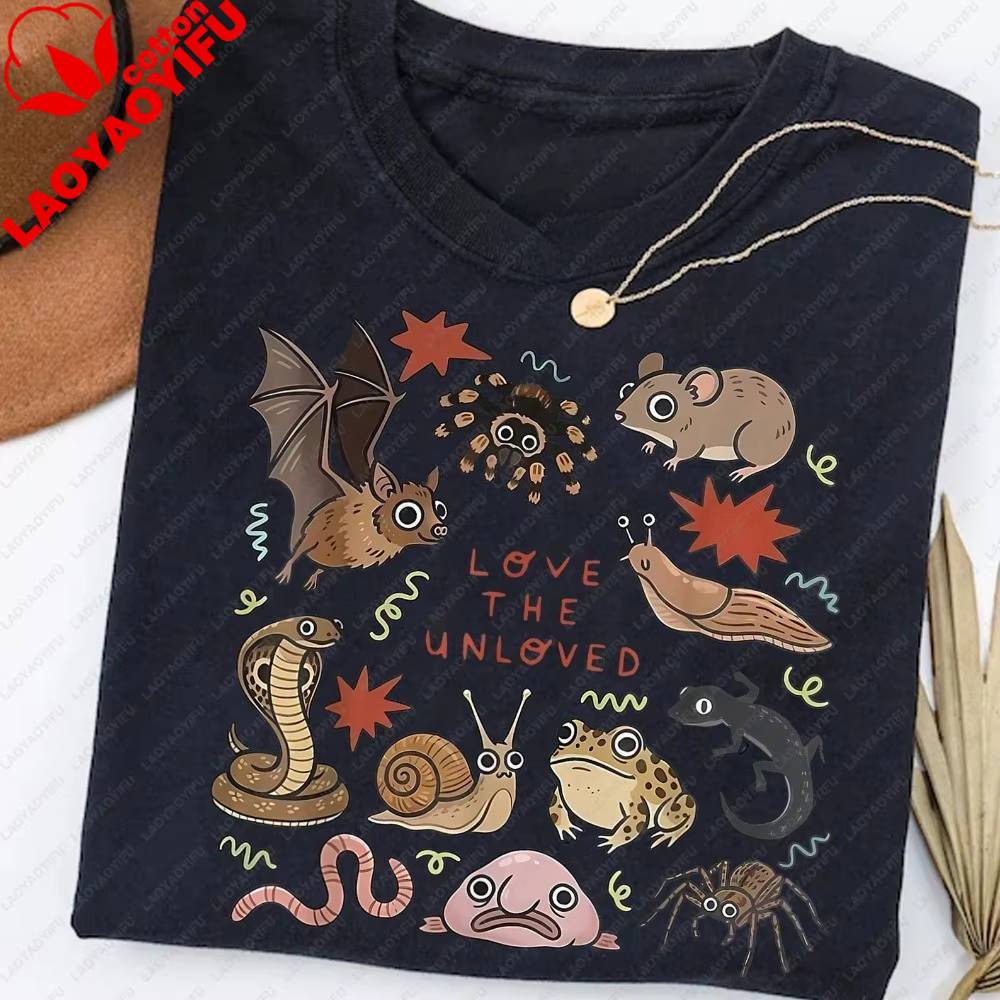 T-shirt « Love The Unloved » – Motif animal mignon et original – T-shirt d'entomologie rétro – T-shi