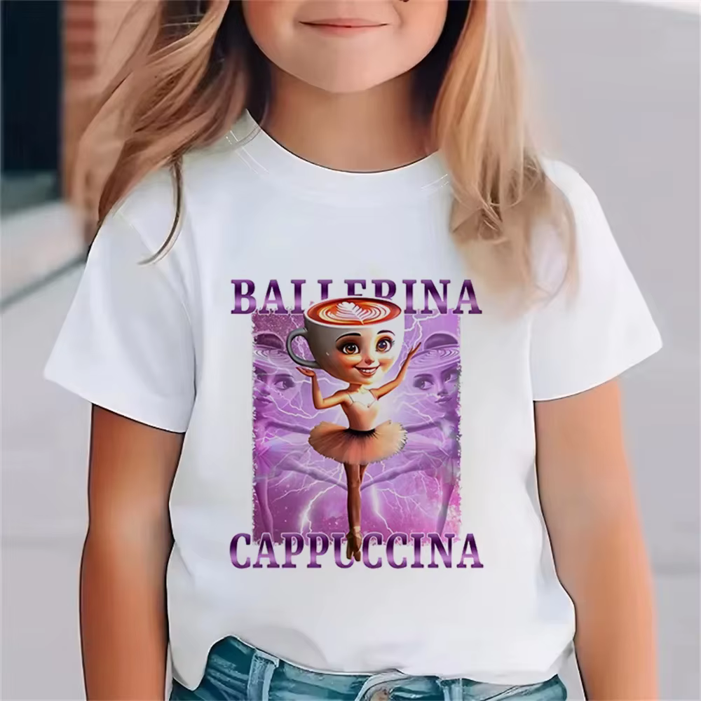 Offre spéciale italien Brainrot garçon fille T-shirt mignon Tung Tung Tung Sahur enfants 2025 été vê