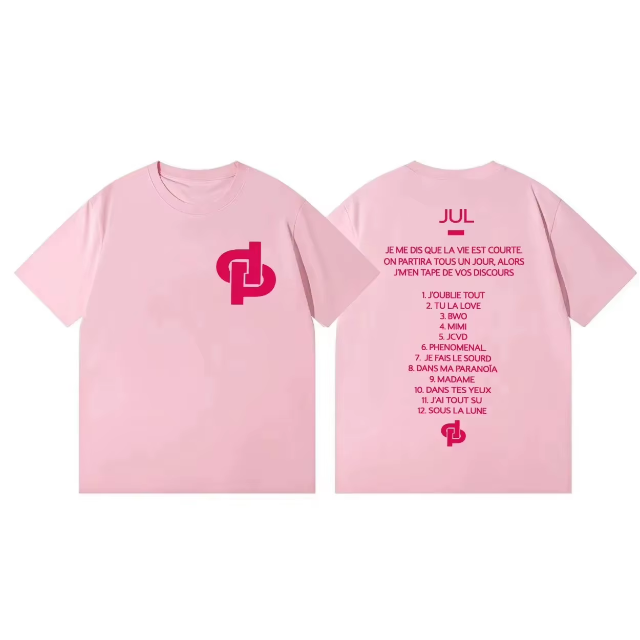 T-shirt à manches courtes pour homme, tendance et décontracté, thème Rap King Jul de Marseille, coll