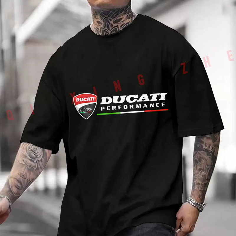 T-Shirt Ducati Corse-Performance pour moto, en coton, avec image graphique, mignon, pour hommes, déc