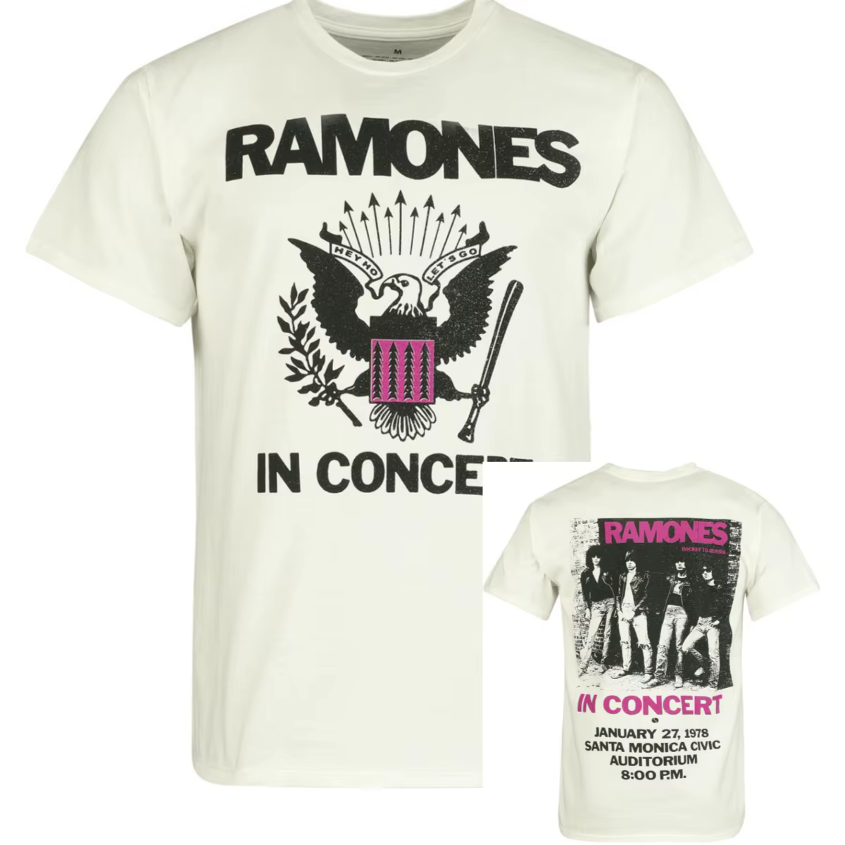 T-Shirt In Concert Ramones pour hommes et femmes, t-shirt graphique de groupe de rock métallique, 10
