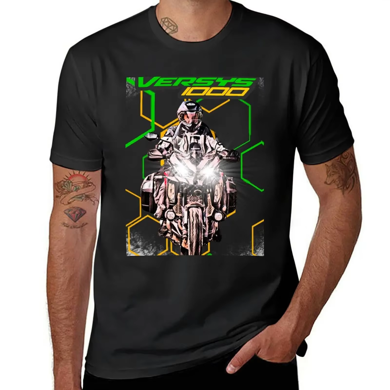 Honeycomb Versys T-shirt Premium pour homme, chemises graphiques, créateur, aventure, nouvelle éditi
