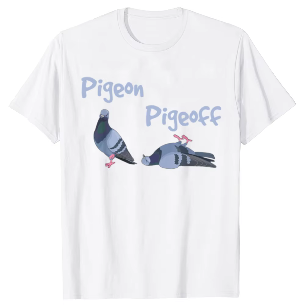 T-shirt Pigeon Pigeoff Bird Birdwatcher Birdwatching, T-shirt graphique drôle et mignon pour hommes,