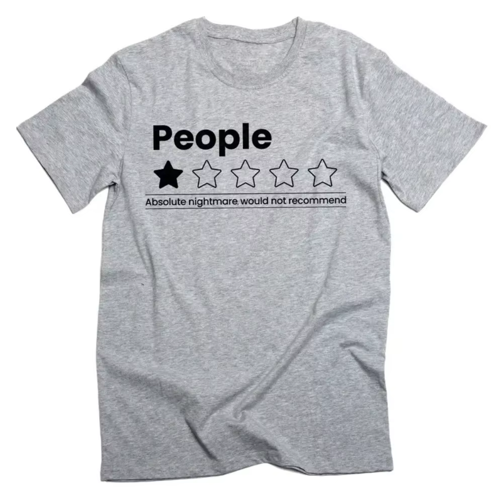 T-shirt humoristique pour hommes et femmes, en coton, style streetwear, coupe oversize, nouveauté es