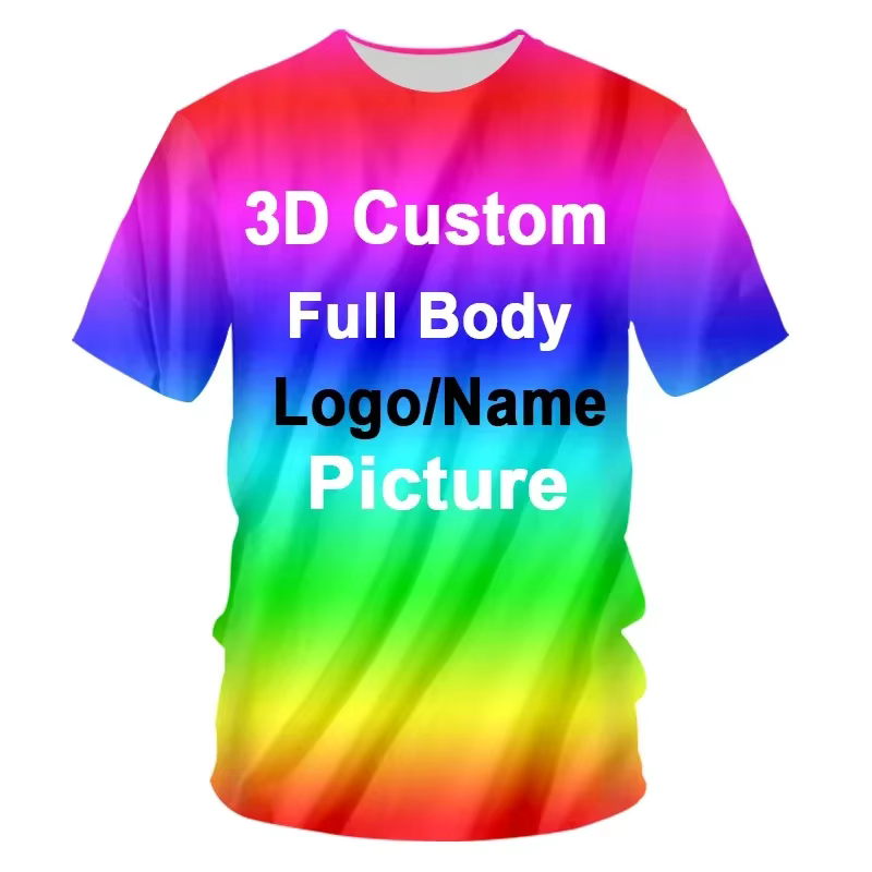 Personnalisez votre Photo impression 3D T-Shirts Anime hommes femmes décontracté mode à manches cour