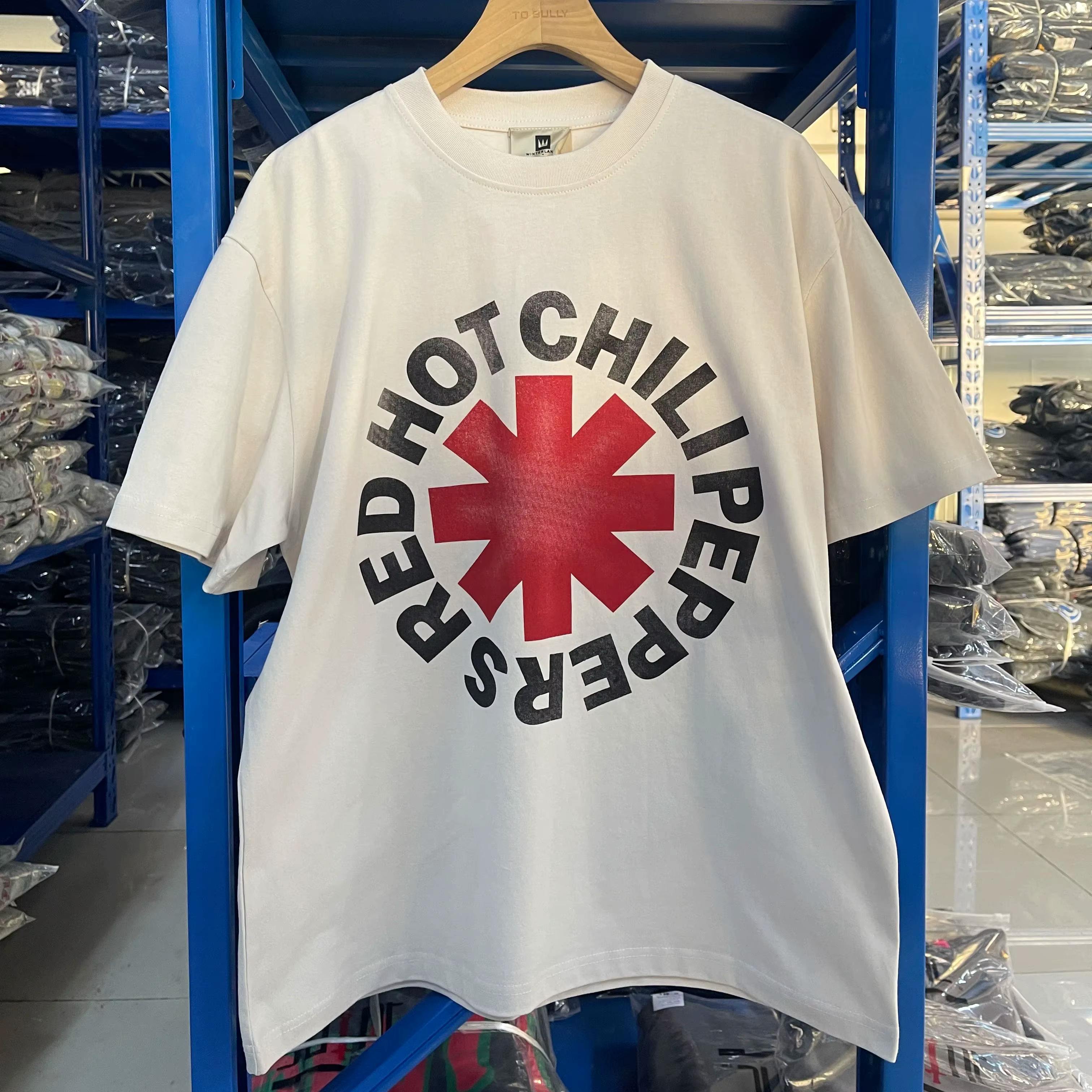 T-shirt vintage Rock Band 2025 coton, haut surdimensionné, imprimé délavé, manches courtes, rapWeigh