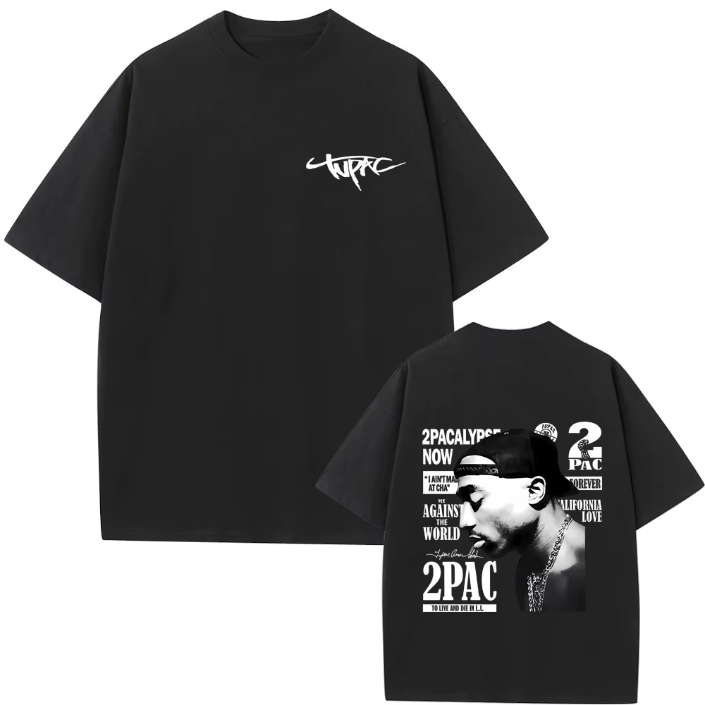 T-shirt Rapper Tupac 2pac All Eyez on Me, été, homme, femme, hip hop, mode, streetwear, t-shirts déc