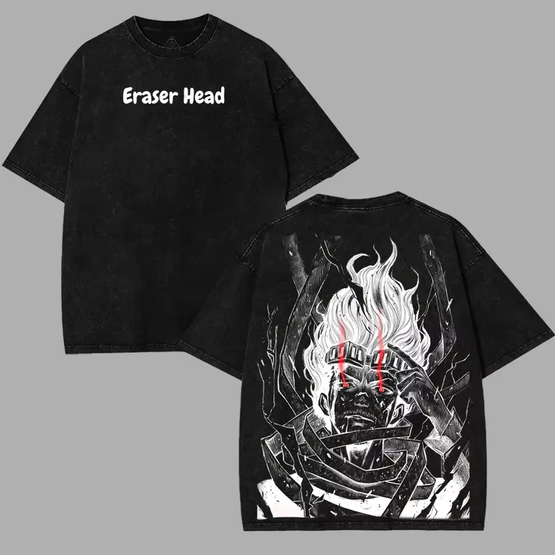 Shouta Aizawa T-shirt imprimé Anime mon héros académique vêtements hommes femmes coton t-shirts rétr