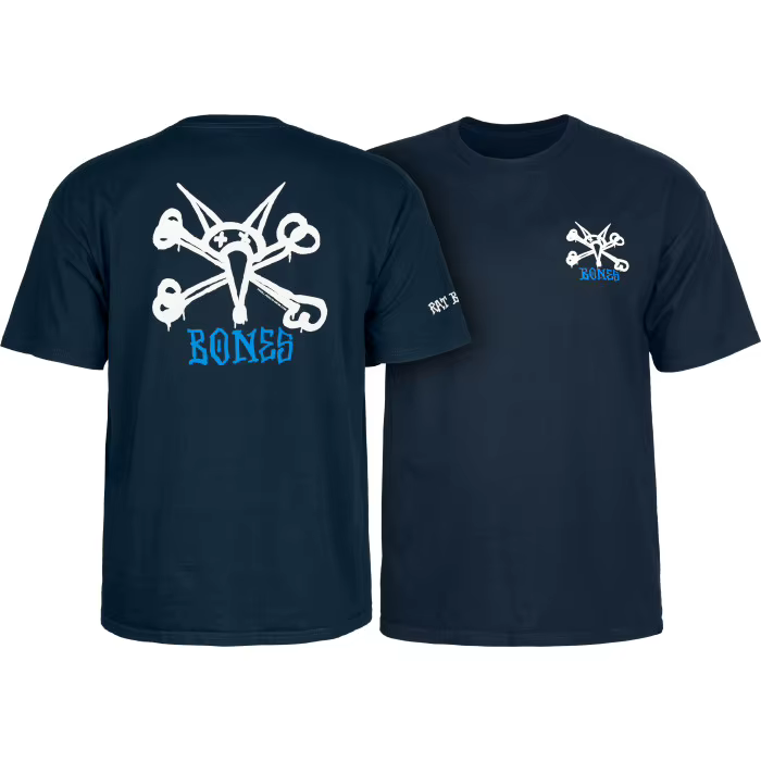 Marque de skateboard américaine haut de gamme - Collection de t-shirts bleu marine, style unisexe ha