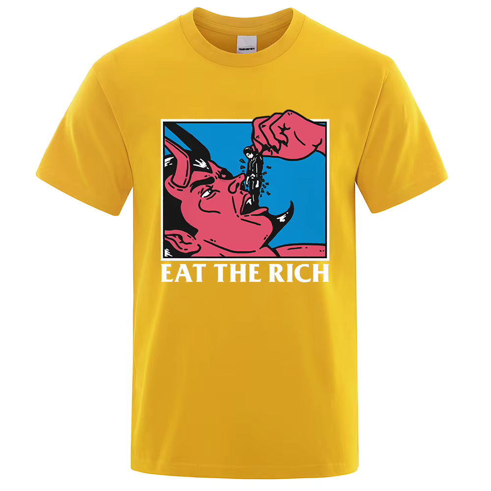 T-shirt en coton imprimé Eat The Johanna Horror Comics pour hommes, t-shirts respirants, vêtements d