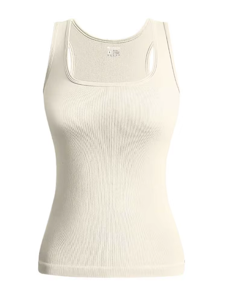 Offre spéciale été femmes basique élastique débardeur sans manches col carré gilet T-shirt mode Fitn