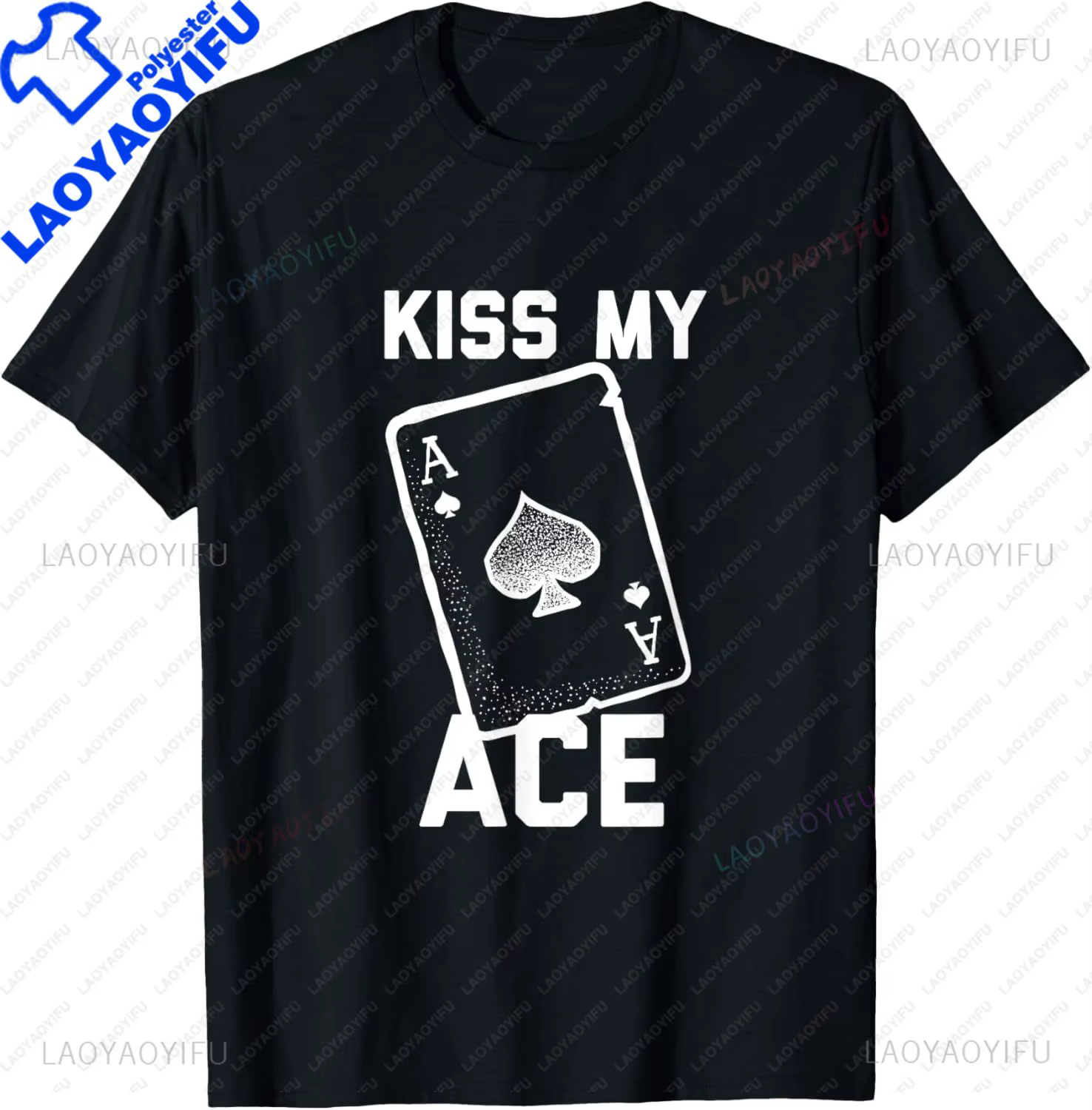 Drôle Poker baiser mon Ace carte de Poker pique T-Shirt Vintage T-Shirt Harajuku Vintage T-Shirt Cam