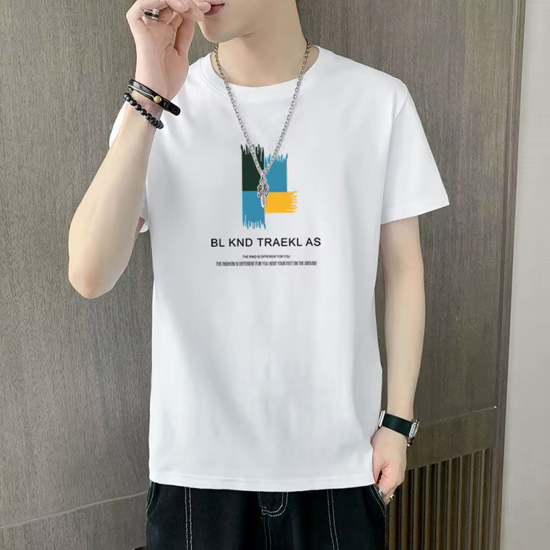 T-shirt à manches courtes pour homme en soie glacée, fin et respirant, grande taille, mode estivale,