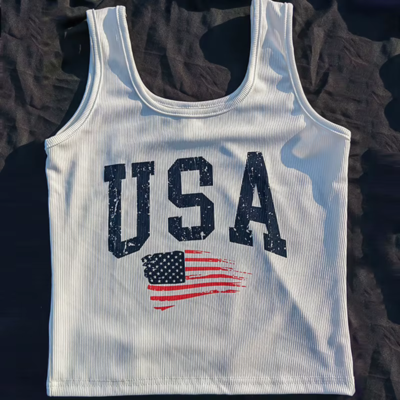 T-shirt imprimé lettre pour femme, haut court, t-shirt mince, streetwear vintage grunge, vêtements e