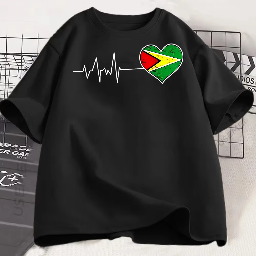 T-shirt graphique paysage côtier Casablanca, T-shirt décontracté à imprimé rétro pour les vacances à