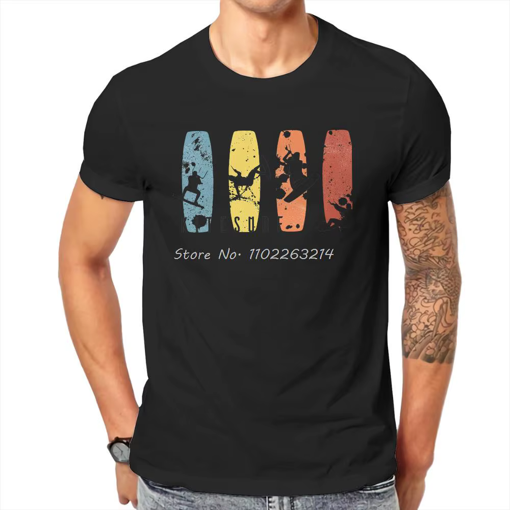 Kitesurf Kitesurf T-shirt drôle Simple et loisirs Personnaliser T-shirt pour hommes T-shirts en coto