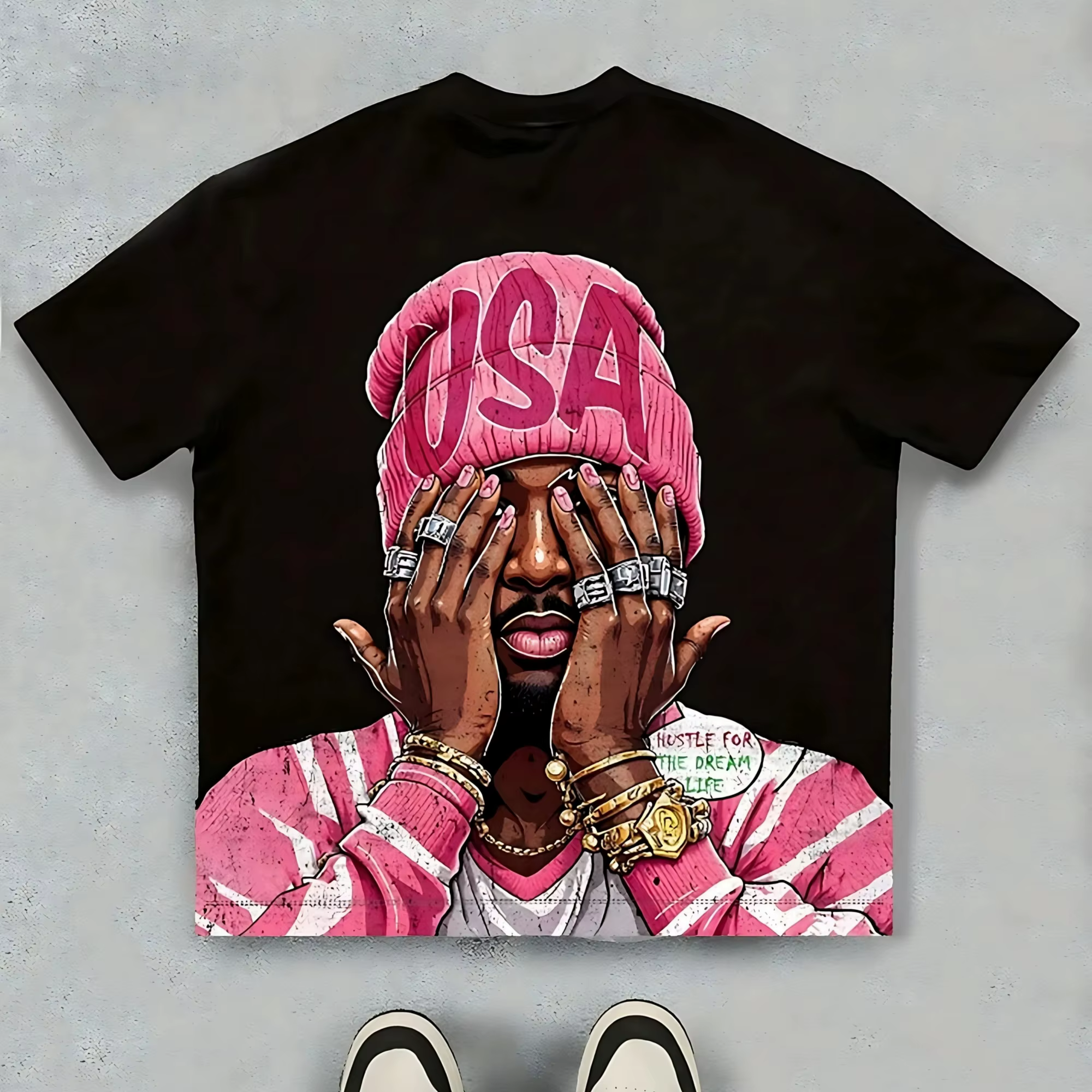 Le nouveau t-shirt pour homme pour l'été 2026 présente un motif imprimé 3D décontracté, tendance, co