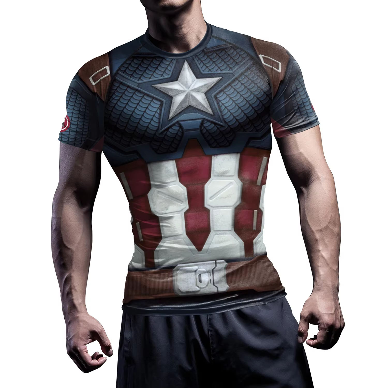 T-shirt Marvel Avengers Captain 3D pour hommes, pour un usage décontracté en été, chemise à manches 