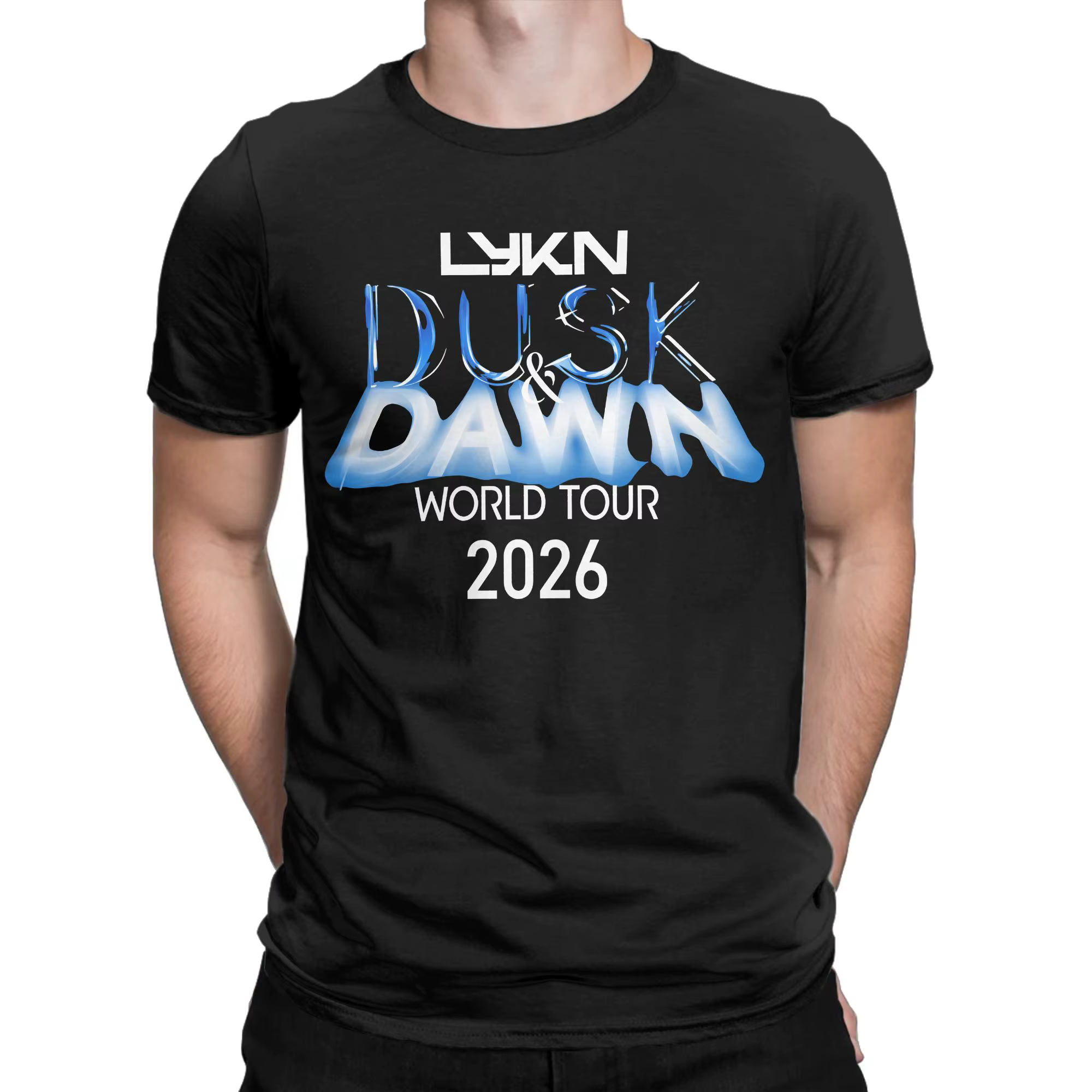 T-shirt lykn who says World Tour 2026 pour hommes et femmes, idée cadeau, vêtements en coton