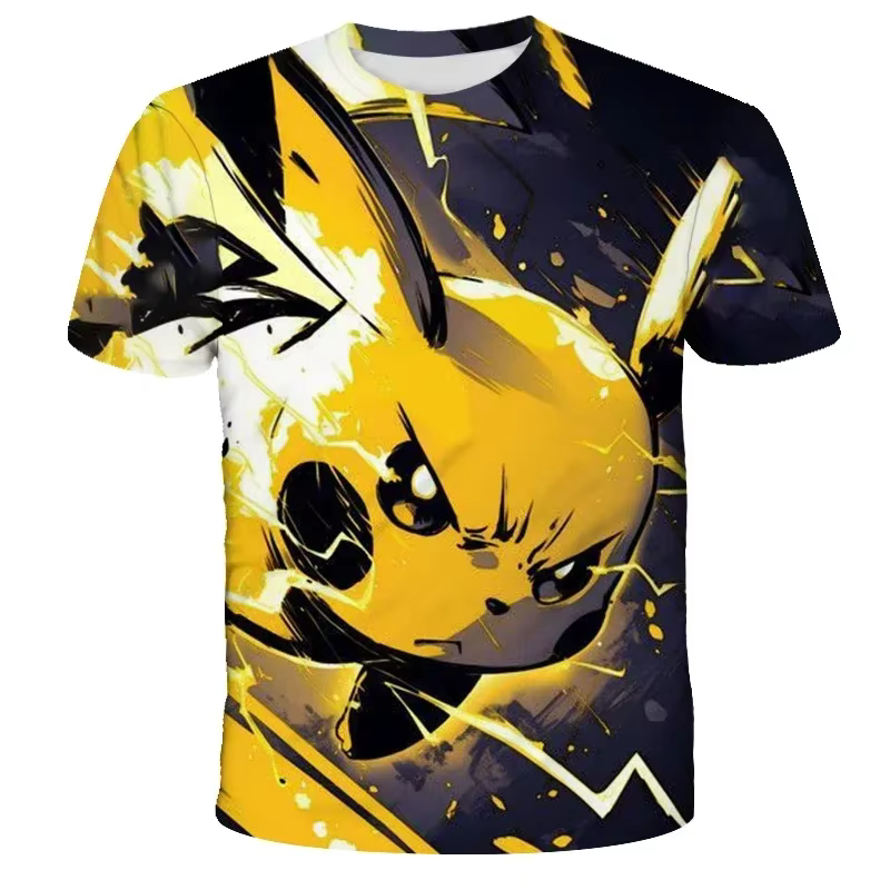 T-shirt pour enfants 2026, nouveau t-shirt décontracté 3D à l'effigie de Pikachu, vêtements de cospl