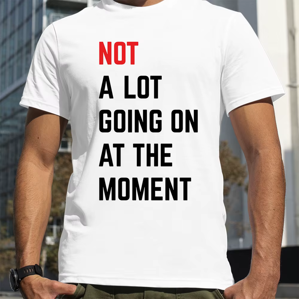 T-shirt homme, streetwear, estival et estival, avec inscription "Going on the Moment" et col rond
