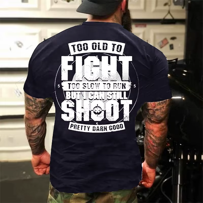 T-shirt manches courtes col rond homme, streetwear décontracté, estival et à la mode, avec motif alp