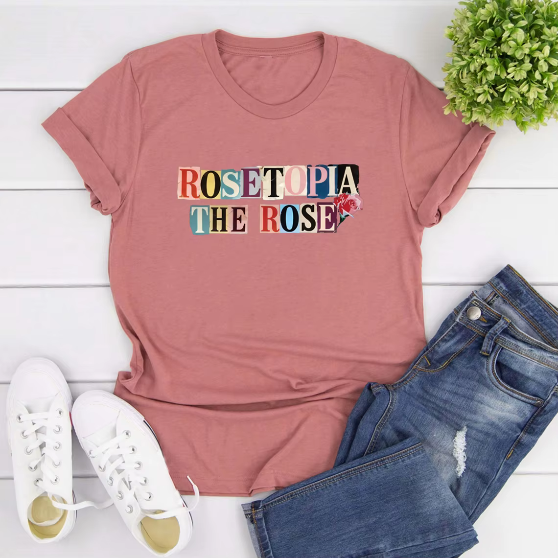 T-shirt The Rose Rosetopia World Tour 2026, T-shirt de l'album Rose, Merch de concert Kpop, T-shirts